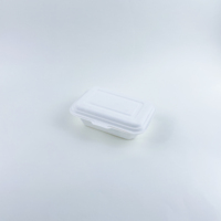Boîte à hamburger jetable en bagasse de canne à sucre pour emporter, emballage alimentaire biodégradable