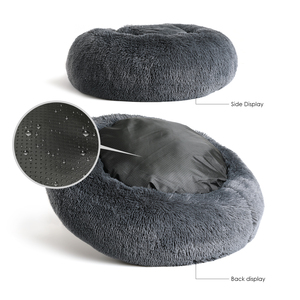 C4P Luxus-Hunde bett Hot Style Long PV Plüsch Donut Haustier bett Kunst pelz Material Festes Muster Vakuum verpackt für Hundes chlaf - Product Image 4
