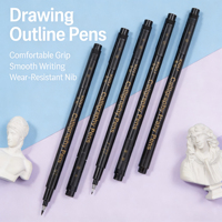 Marqueurs d'art Boyixuan Art, encre noire permanente, pointe fine, imperméables, micro-marqueurs fins pour artistes, artisans, papier