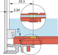 RDEKONO Rails de guidage accessoires type 1,8 mm 160 mm Rouge Clips ESD CPCI Composants de boîtier de sous-rack 64560-005 Schroff Nvent