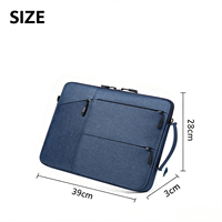 Housse pour ordinateur portable Oxford imperméable, fine et légère, avec plusieurs poches, sacoche de transport pour ordinateur professionnel, pour le bureau et le quotidien