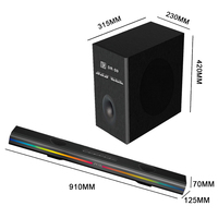 Barre de son DR-S9, la meilleure barre de son sans fil/BT/Bluetooth pour cinéma maison, haut-parleur TV pour films/musique/nouvelles avec HDMI/télécommande