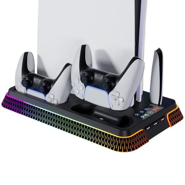 Wholesale Charging Dock Controller Charger Colourful RGB Slim Pro Cooling Fan Station for Ps5