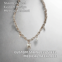 Collier médical personnalisé Gaovo en acier inoxydable de haute qualité, nouveau design, chaîne à maillons, breloque personnalisée, pour femme, style hip-hop, anniversaire