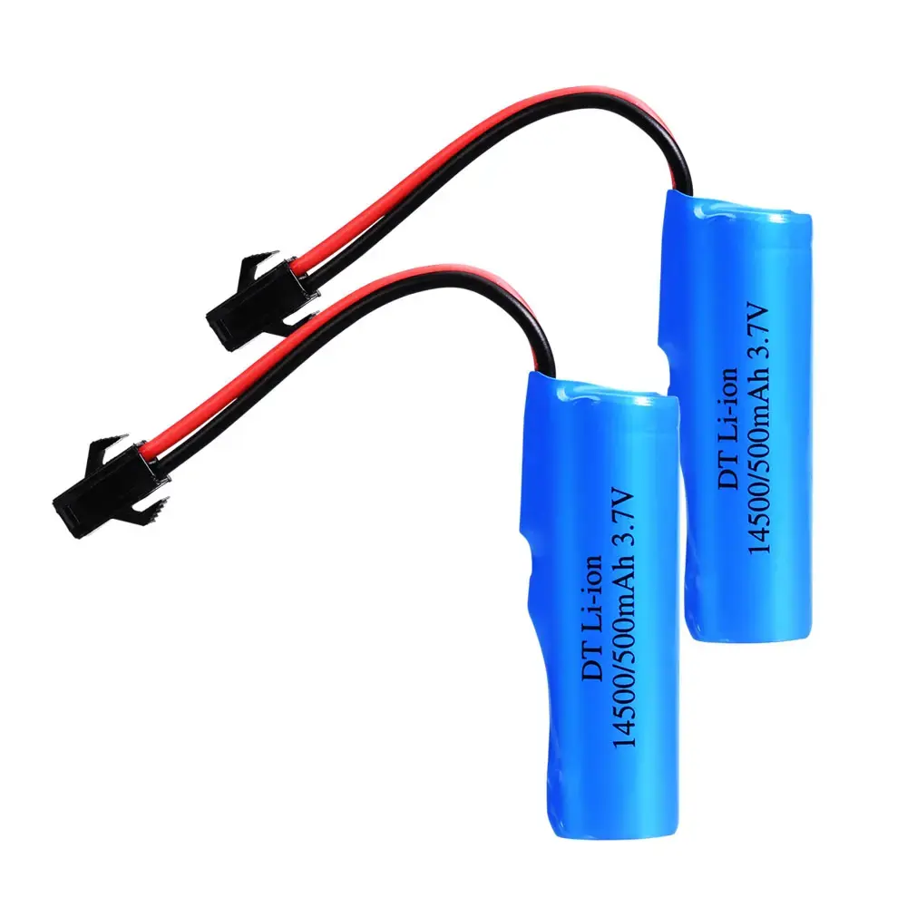 Bateria de Lítio CROWN 14500 3.7v 500mAh Sm 3.7V 500mAh 14500 Bateria de íon-lítio recarregável SM-2P