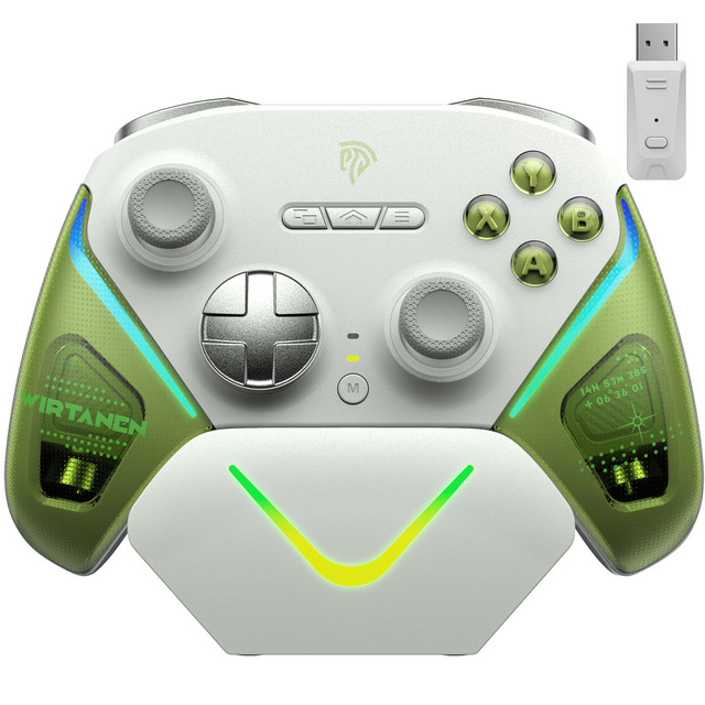 D10 Wireless Gaming Controller BT Gamepad Compatible with PC/NS/TV/Phone/Steam, TMR Stick Joystick Micro Triggers