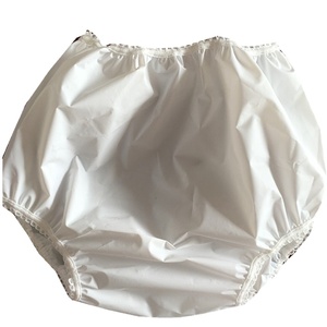 Adult Baby Plastic Pants PVC Incontinence Diaper Cover Waterproof Vinyl Plastic Diaper Pants