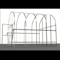 Serre de jardin galvanisée en arc rond à usage domestique 4x4m serre de jardin tunnel en film plastique à vendre