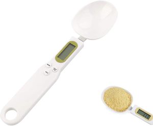 Kitchen Fruit Electric Digital Weighing <b>Spoon</b> Scale with Lid Vinyl & ABS Plastic Food Weight <b>Measuring</b> - Product Image 1