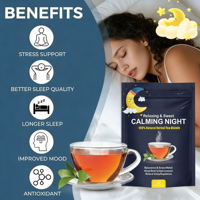 Sachets de thé chinois traditionnels pour le sommeil OEM ODM, thé aux herbes naturelles pour favoriser le sommeil, apaisant et relaxant