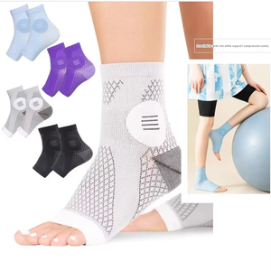 Chaussettes de compression sportives anti-transpiration à bout <span class=keywords><strong>ouvert</strong></span> et entièrement couvrant le <span class=keywords><strong>pied</strong></span>, protection anti-entorse, soutien de la voûte plantaire, chaussettes de maintien de la cheville - Product Image 1