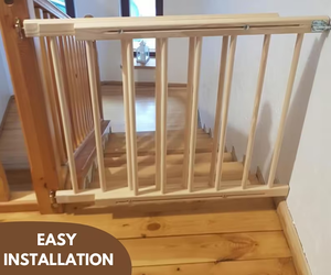 Extendable Barrier New Zealand Pine Wood Barrier Door <strong>Stair</strong> Baby <strong>Gates</strong> <strong>Wooden</strong> Safety <strong>Gate</strong> for Baby Secure - Product Image 4