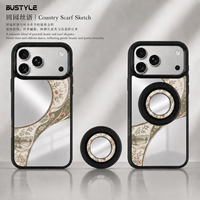 Étui de protection haut de gamme en PC et TPU avec miroir, aimant puissant et support pliable, personnalisable avec logo, pour iPhone 17, 18, 16 – Cadeau promotionnel
