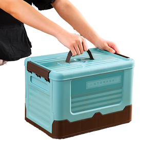 Caja de almacenamiento plegable Plegable ligera a prueba de polvo organizador PP inyección plástico ahorro de espacio apilable para ropa juguetes - Product Image 1