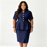 Robe de bureau mi-longue pour femme, col en V, style blazer peplum, coupe crayon, fournisseur de robes pour femmes, Sehe Fashion