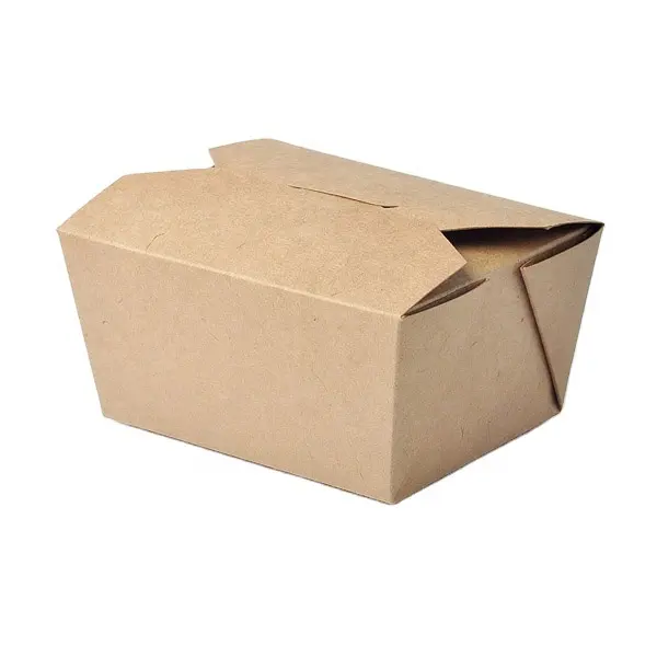 Маленькая/Средняя/большая коробка из крафт-бумаги, Индивидуальный размер, одноразовый контейнер для горячих продуктов, горячая коробка из крафт-бумаги на вынос