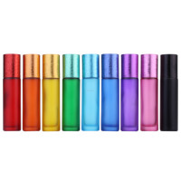 Botol Roll On Kaca Bulat Persegi 10ml untuk Minyak Esensial, Serum, Parfum, dengan Tutup Bambu (Grosir)