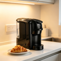 Machine à café à capsules 3-en-1 pour la maison, pression 19 bars, compatible avec les capsules NES DG, café en poudre, réservoir d'eau de 0,6 L, arrêt automatique