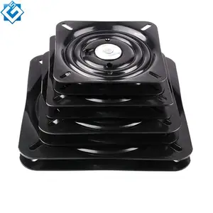 Kualitas Tinggi Lazy Susan Meja Putar 2.3 Ketebalan Hitam Square 6''7''8''10'' Kursi Bar Auto Kembali Putar Miring Mekanisme