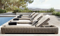 LUXORA Ensemble de jardin pour patio extérieur Chaise Provence imperméable Daybed