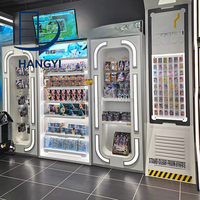 Vitrine murale Hangyi avec éclairage LED pour cartes à collectionner, verre verrouillable, métal, pour cartes gradées PSA, présentoir pour boutique TCG