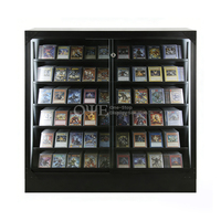 Support de cartes de jeu en acrylique avec éclairage LED, cadre métallique, vitrine d'exposition pour cartes de sport à collectionner