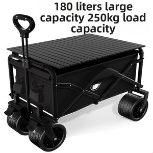 Chariot pliable pour <span class=keywords><strong>camping</strong></span>-car, voyages en plein air, pique-nique, remorque de <span class=keywords><strong>camping</strong></span>, chariot de livraison, petit chariot à tirer, capacité de charge de 0 à 300 kg - Product Image 5
