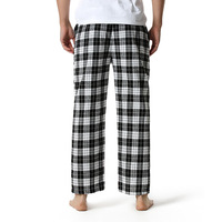 Prêt à expédier, livraison rapide, nouveau style, pantalon en microfleece flanelle, pantalon de pyjama à carreaux pour homme avec poches