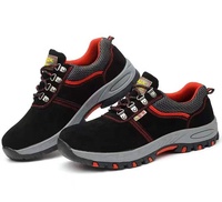 Zapatos de seguridad elegantes para hombre, botas con punta de acero negra, forro de goma, de alta calidad