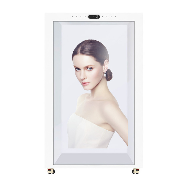 The Transparent LCD Interactive Display Can Be Equipped with Virtual Figures, Which Is Suitable for Hotel Lobby Reception.