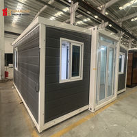 Prix usine : Maison bungalow hôtel miniature préfabriquée pliable et extensible de 40 pieds ou 30 pieds avec salle de bain et cuisine pour villa
