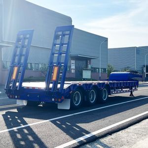 Semirremolque <span class=keywords><strong>de</strong></span> plataforma baja para transporte <span class=keywords><strong>de</strong></span> contenedores, <span class=keywords><strong>camión</strong></span> con semirremolque <span class=keywords><strong>de</strong></span> plataforma baja con control remoto - Product Image 3
