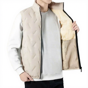 Custom Made Breathable Casual Body <b>Warmer</b> Men's Outdoor Quilted Puffer Vest Sleeveless Autumn Gilet Waterproof Windproof Jacket - Product Image 3