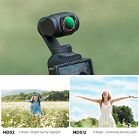 Ensemble de filtres pour objectif K&F Concept magnétique variable ND&UV&CPL/diffusion noire/grand angle, lot de 4, compatible avec DJI OSMO Pocket 3 / 4