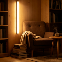 Lampe LED à détecteur de mouvement pour armoire, alimentée par piles, idéale pour couloir, chambre, escalier, placard – à placer n'importe où