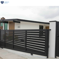 Gran oferta, puertas de entrada eléctricas, sistema de valla de seguridad de Metal de aluminio, cercas de jardín para el hogar, tapas de poste de valla