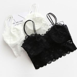K470 Top Corto Sexy para Mujer, con Relleno en el Pecho, para Hacer Ejercicio, con Encaje, Estilo Bralette - Product Image 2