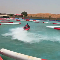 Piste aquatique gonflable pour jet ski, piste de karting aquatique commerciale, piste de karting aquatique gonflable