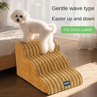 Haustiertreppe mit dickem Schwamm, abnehmbar und waschbar, rutschfest, mehrstufige Bettleiter für kleine Hunde, Katzenstufen, Hundekletterhilfe