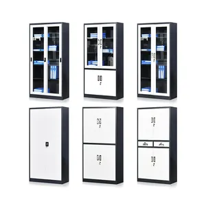 TUV Certificated Factory Wholesale Office Steel Cabinet With Glass Doors Modern Office Furniture