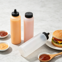 Bouteille en plastique pour sauce et confiture, remplissage à chaud, 12OZ 16OZ, bouteille souple pour miel, rechargeable, 350ml 500ml