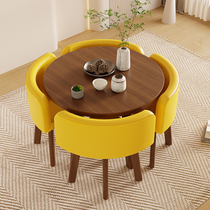 Conjunto de Mesa de Café y Recepción de Estilo Moderno y Creativo para Balcón, Oficina o Tienda de Té con Leche, para Comedor Informal - Product Image 3
