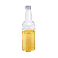 Bouteille de jus en plastique avec bouchon à vis en aluminium / Bouteille de jus de 500 ml / Bouteille de vin transparente en plastique pour jus liquide