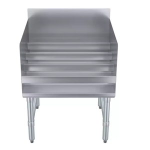 Étagère à liqueurs à quatre niveaux en acier inoxydable, étagère à bouteilles de bar entièrement soudée avec pieds réglables pour usage commercial - Product Image 1
