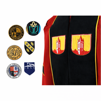 Robe de Cérémonie de Remise de Diplôme Doctorat Noire Mate de Luxe 2026 Personnalisable avec Bandes en Velours pour PhD OEM pour Cérémonies OEM