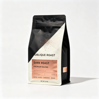 Sachets à fermeture éclair à fond plat avec scellage sur huit côtés pour tous types de grains de café torréfiés, avec impression de logo personnalisé et structure d'étanchéité hermétique