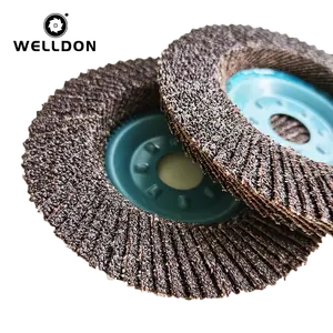 WELLDON 115mm aluminium oxid metall polieren schleif flap discs rad für edelstahl lieferant günstige grit