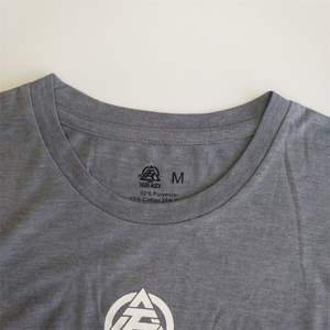 Benutzer definierte hohe Qualität neues <span class=keywords><strong>Design</strong></span> lässig Heather Charcoal grau Rundhals ausschnitt 50 Baumwolle 50 Polyester T-Shirts für Männer - Product Image 6