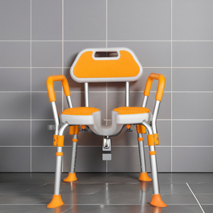 Chaise de douche et de toilette multifonctionnelle pour personnes âgées, fixée au mur, pliable, équipement de sécurité pour le transport mobile - Product Image 6