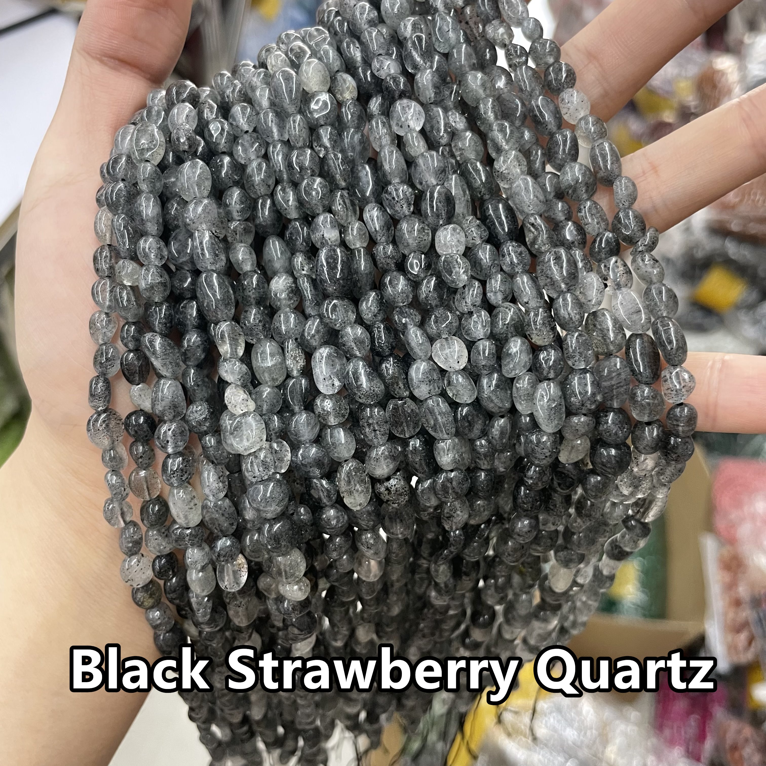 Quartz noir fraise